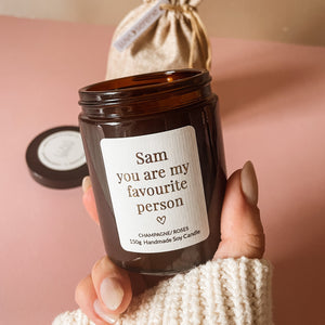 Personalised Apothecary Jar Candle